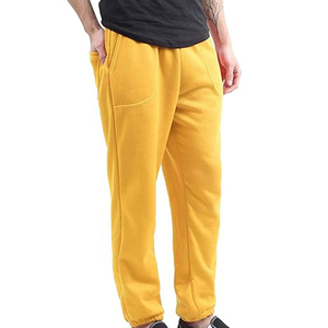Nouveau pantalon de jogging évasé décontracté de qualité supérieure pour homme, avec taille élastique et coupe évasée superposée, en coton tricoté et toile. - Product Image 5