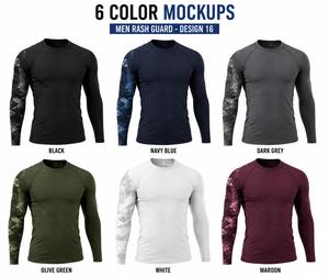 Camiseta Deportiva de Manga Larga con Cuello Redondo para Hombre, Protección UV, Impresión Digital Negra, Secado Rápido, Poliéster, para Deportes al Aire Libre, MOQ Bajo - Product Image 6