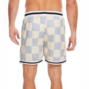 Custom Logo Color Double <b>Layer</b> Designer Mesh Shorts Lining Custom Sublimation All Over Print Blank Short Mesh men's shorts - Product Image 4