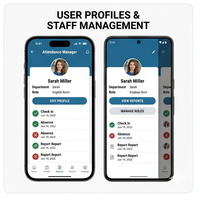 RoyalCraft Enterprise Attendance Manager, Aplicación Móvil Híbrida para Reportes de Asistencia de Estudiantes y Personal, Compatible con IOS/Android/Mac, en Stock