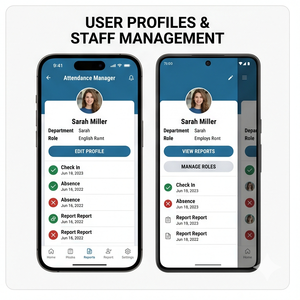 แอปพลิเคชัน RoyalCraft Attendance Manager – ระบบบันทึกการเข้าร่วมของนักเรียนและพนักงาน, รายงาน และระบบติดตามอัจฉริยะสำหรับ ios/android/mac - Product Image 4
