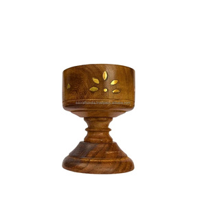 Quemador Bakhoor de madera Premium de fabricación india para fragancia natural y vida consciente disponible a un precio asequible - Product Image 3