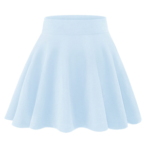 Jupes évasées en tricot bleu clair pour filles, uniformes scolaires à taille haute, modèles de jupes, vêtements pour enfants, jupes de tennis - Product Image 1