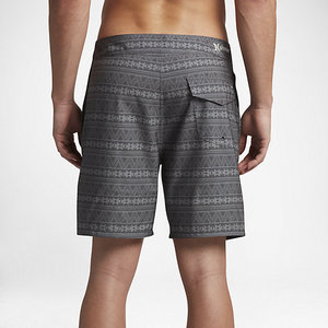 Short de bain décontracté pour homme à motif géométrique, séchage rapide, taille à cordon de serrage, longueur courte, taille mi-haute, 100 % polyester - Product Image 2