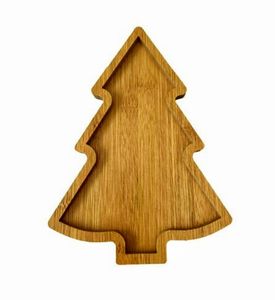 Wooden <b>Tree</b> Shaped Serving Tray Handmade Minimalist Design Solid Color Dishes & Plates - Product Image 1