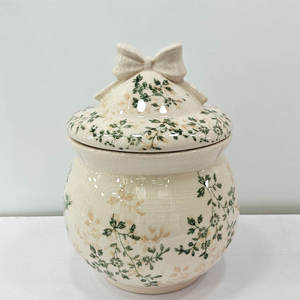 OEM ODM Nuevo Tarro de Cerámica con Esmalte Agrietado Creativo, Florero de Cerámica Floral Vintage Personalizado, Tarro de Almacenamiento de Té y Café para Utensilios de Cocina - Product Image 2
