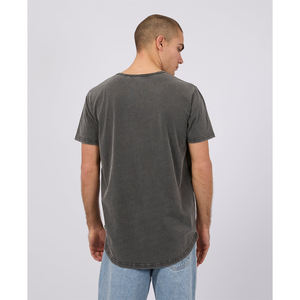 T-shirt d'été vierge en coton épais pour homme, coupe oversize à épaules tombantes, col rond, manches courtes, personnalisable, vente en gros - Product Image 5