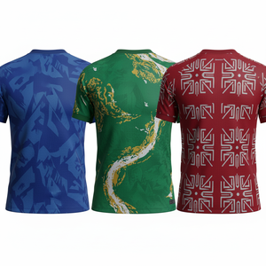 Maillot de football d'été à manches courtes, respirant, pour l'entraînement, en matière légère de haute qualité, avec logo personnalisé pour la compétition - Product Image 3