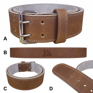 Ceinture de musculation en cuir robuste avec boucle réglable, rembourrée pour le soutien lombaire, idéale pour les dips et les squats - Product Image 5