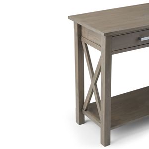 Tavolo Consolle Grigio Stile Country Kitchener, Eleganti Tavoli Consolle in Stile Rustico - Product Image 4