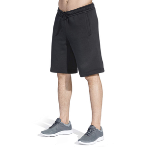 Shorts Bermuda en coton noir uni pour homme avec cordon de serrage à la taille et poches, style décontracté, coupe mi-haute - Product Image 3