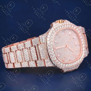 Reloj de Lujo Octagonal con Diamantes, Oro Rosa, Analógico, Cuarzo, Cierre Desplegable, 41 mm, Estilo Lujoso para Mujer - Product Image 3