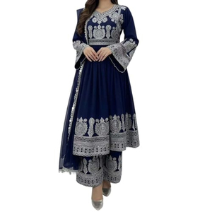 Robe de soirée ethnique en lin Kuchi à manches longues, broderie, design unique, pour mariages formels, festivals, robe Kuchi afghane - Product Image 1