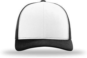 Gorra Trucker de Malla Blanca y Negra al por Mayor, de 6 Paneles, Ajustable, Unisex, Casual, Transpirable, de Color Sólido para Primavera y Verano - Product Image 3