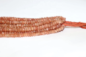Perles Rondelle à facettes Sunstone 4.5mm 13 pouces perles Sunstone brin pour la fabrication de bijoux - Product Image 5