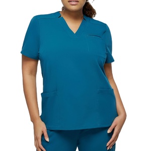 Vente chaude Uniformes médicaux écologiques pour médecins et infirmières, ensembles de blouses médicales, hauts à manches courtes, pantalons, toile, couleur personnalisée, unisexe, hôpital - Product Image 6