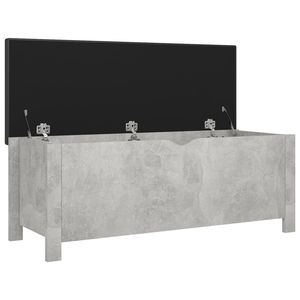 Boîte de rangement moyenne pour meubles de chambre, gris béton, simili cuir avec bois d'ingénierie, nouveau produit - Product Image 4