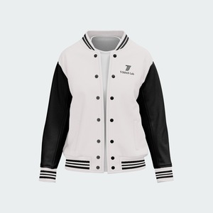 Chaqueta Varsity Unisex de Alta Calidad con Iniciales Personalizadas, Cuello Alto, Impermeable, Resistente al Viento, Ecológica, con Parche de Logotipo Personalizado - Product Image 4