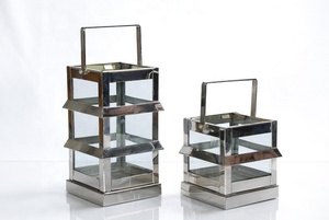 Decoración 2024, candelabro de metal de cristal de hierro, lámpara de viento, linterna de ventana para Ramadán, decoración del hogar, linterna dorada para exteriores - Product Image 3