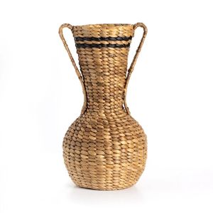 Grand vase à fleurs en rotin élégant parfait pour les appartements de luxe modernes hall d'hôtel et salons de ferme rustique - Product Image 2