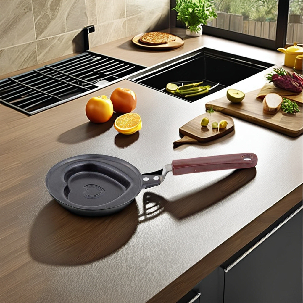 Xinze Custom Kitchen Diy Breakfast Cartoon Pattern Small Frying Pan Non-Stick Material Carbon Steel Fry Pan · image 1