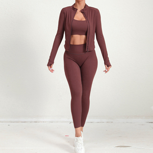 Conjunto de Yoga para Mujer, Nuevo Diseño, Logotipo Personalizado, Secado Rápido, Transpirable, Venta al Por Mayor, Alta Calidad, Cómodo, 2 Piezas, Elástico en 4 Direcciones - Product Image 3