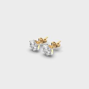 Classic Round Brilliant Cut Lab Grown Diamonds <b>Stud</b> <b>Earrings</b> Women's IGI Certified D Color Everyday Wear - Product Image 2