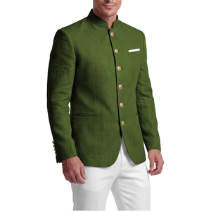 Chaqueta Tradicional Alpina para Hombre, Estilo Janker, Cuello Alto, Cierre de un Solo Botón, Ropa Exterior Formal para Hombre - Product Image 3