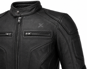 Chaqueta de Motocicleta de Cuero para Turismo de Aventura |   Negro Marrón Carbón |   Fabricante OEM ODM |   Diseño de Calidad Premium |   Ropa de Carreras - Product Image 4