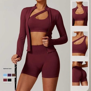 ชุดโยคะสำหรับผู้หญิง AS-YS-17 คุณภาพสูงสั่งทำพิเศษ ยืดหยุ่นได้ดี ไร้รอยต่อ ประสิทธิภาพสูง ราคาขายส่ง RTS - Product Image 3