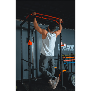 Jaula de potencia multifuncional ajustable para el hogar con capacidad de 450 kg, para dominadas, sentadillas y fitness integral, con soporte para barra y gimnasio - Product Image 5