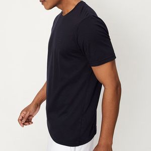 Unisex Plain Black 2026 Short Sleeve Cotton <b>TShirts</b> Casual Summer Street Fashion T-Shirts ringer for Men Sublimation Heavyweight - Product Image 5