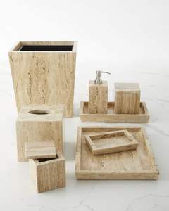 Juego de Baño de Mármol Tradicional Inspirado en un Diseño Clásico que Realza los Interiores Culturales con la Elegancia de la Piedra - Product Image 1