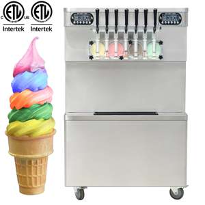 เครื่องทำไอศกรีมซอฟต์เสิร์ฟ Kolice ICM-395 แบบเจ็ดรสชาติ พร้อมช่องจ่ายแบบโปร่งใส - Product Image 1