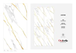 กระเบื้องพอร์ซเลนดีไซน์พรีเมียม ขนาด 60x120 ซม. 600x1200 มม. 24x48 นิ้ว ผิวเงา รูปแบบขนาดใหญ่ ทันสมัย สวยงาม เหมาะสำหรับโครงการหรูหรา - Product Image 2