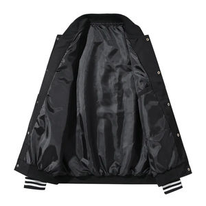 Veste universitaire d'hiver pour homme de haute qualité, respirante, à col carré, avec patchs brodés, logo frontal 100% coton, polyester - Product Image 4