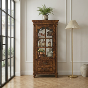 Vitrine de présentation en forme de violoncelle pour hôtel de charme, en bois massif et verre, mobilier de club sur mesure, OEM - Product Image 1