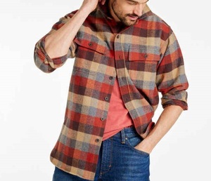Chemise en flanelle à carreaux de haute qualité avec poche poitrine, style streetwear, coupe ample, manches longues, par Cumbre Sports - Product Image 6