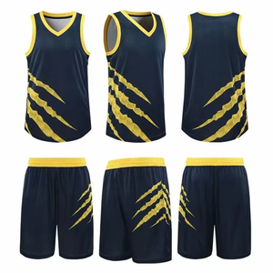 Ensemble de maillots de basket-ball pour femmes et hommes, impression personnalisée sur le devant, uniforme d'entraînement pour adultes, vêtements de sport d'été, chemise et short - Product Image 5