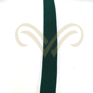 Ruban de cérémonie vert et blanc personnalisé de qualité supérieure, en vrac, pour la décoration d'événements formels - Product Image 1