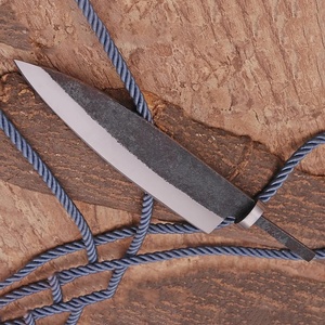 Cuchillo de Chef de Acero Inoxidable de Alta Calidad, Hecho a Mano, con Hoja Recta de 9 Pulgadas, Estilo Rat Tail, con Punta Caída, Hoja en Blanco de 0.5mm de Grosor - Product Image 4