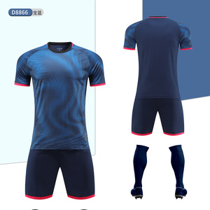 Conjunto de Camiseta de Fútbol a Rayas Rosa y Morado para Hombre, Impresión por Sublimación, Poliéster Transpirable, Kit de Entrenamiento, Tallas para Adultos 3XS-4XL - Product Image 2