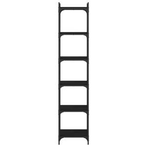 6-Tier 15.7"x11.8"x74" <b>Black</b> Engineered Wood <b>Bookcase</b> Other Kids' Furniture - Product Image 4