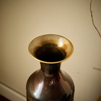 Vase en fer au design parfait avec finition émail effet crépusculaire, ensemble de 3 vases décoratifs en métal vieilli de grande taille pour fleurs