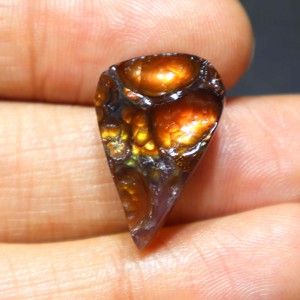 หินอาเกตไฟแท้ หินธรรมชาติ อาเกตไฟแบบพิเศษ ทำมือ คริสตัลบำบัด ขัดเงา สำหรับทำเครื่องประดับ - Product Image 1