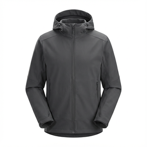 Men Coated Stand Collar Softshell <b>Canvas</b> Casual Solid Winter Windproof Breathable Reversible Anti-UV Eco-Friendly <b>Jacket</b> - Product Image 5