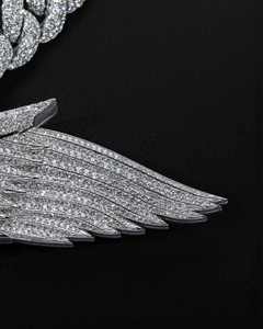 Pendentif chaîne hip-hop personnalisé pour homme, plaqué argent bicolore, avec lettres et nom, serti de moissanite, bijou cadeau, style indien, personnalisable - Product Image 2