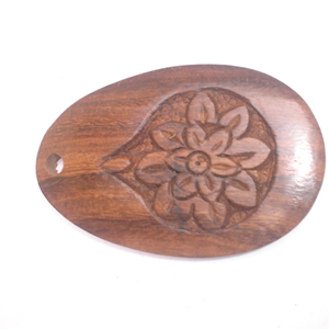 Pendentif en forme de cœur en bois brun naturel, couleur personnalisée, perle pour la fabrication de colliers, fournitures de bricolage - Product Image 2