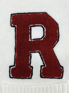 Pulls en laine/cachemire à col en V avec ceinture, personnalisés avec les logos de sororités, fraternités, écoles, collèges et universités, qualité supérieure - Product Image 6