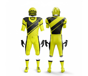 Tenue d'équipe de football américain personnalisée – Maillot et pantalon |   Ensemble de football avec maillot et pantalon |   Vêtements de sport en polyester respirant - Product Image 1